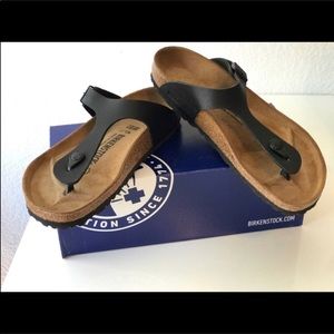 NIB! GIZEH BLACK BIRKENSTOCKS! New!